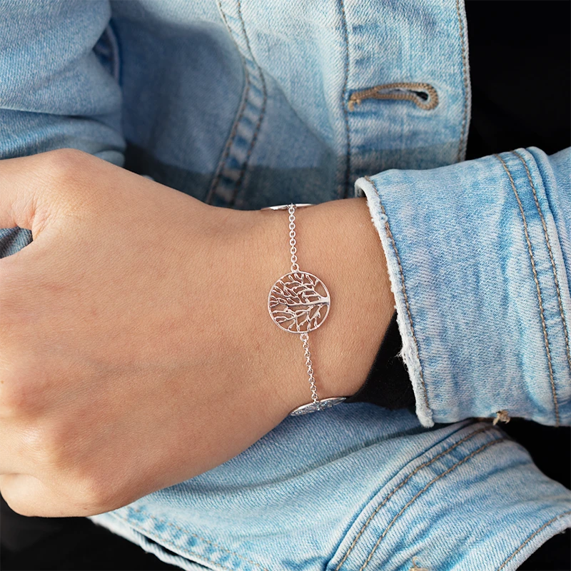 Tree of life bracelet in real 925 sterling silver