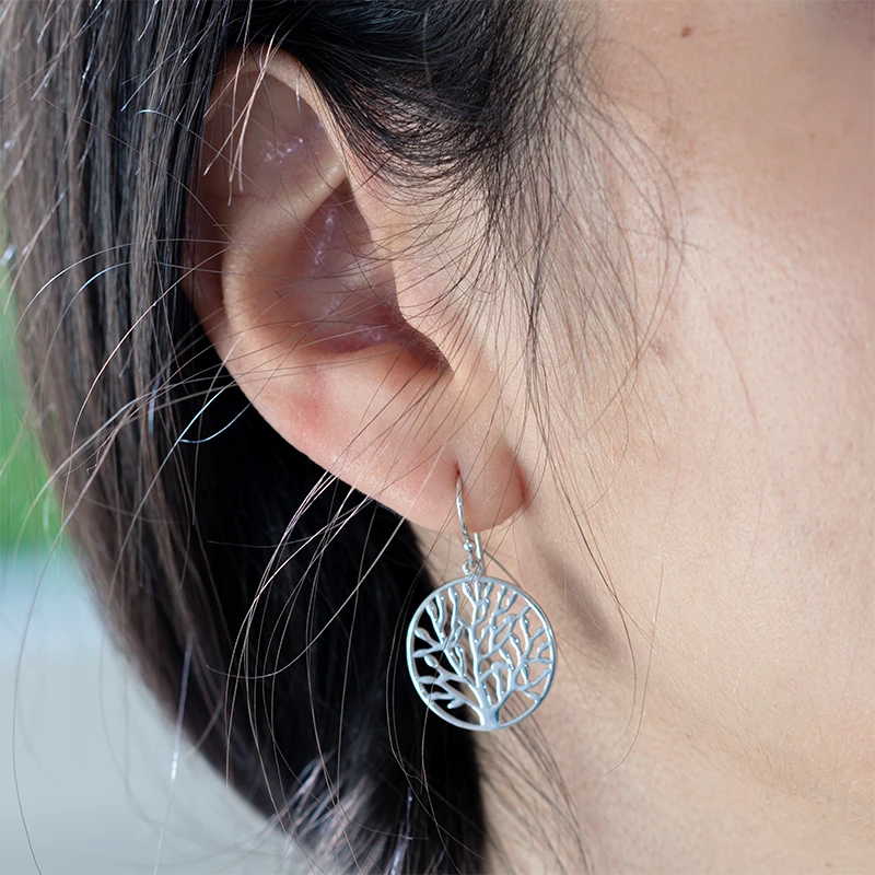925 silver tree of life earrings