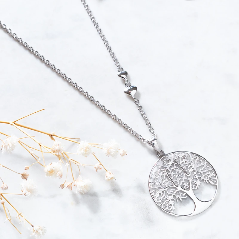 Tree of life necklace in 925 silver for women