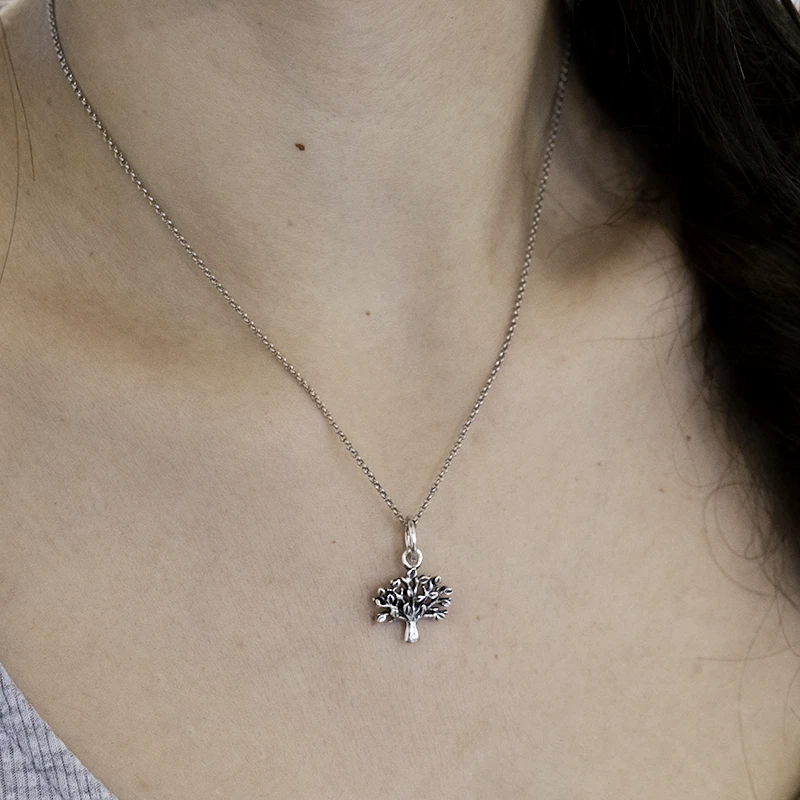 Halskette aus 925er Silber Lebensbaum klein
