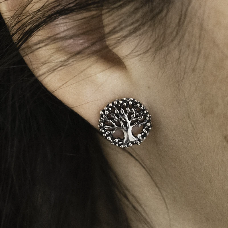 Tree of life earrings in 925 silver